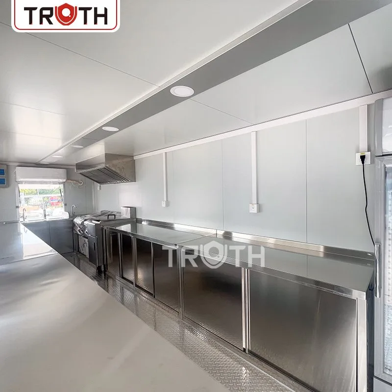 Commercial Mobile Food Trailer With Bathroom