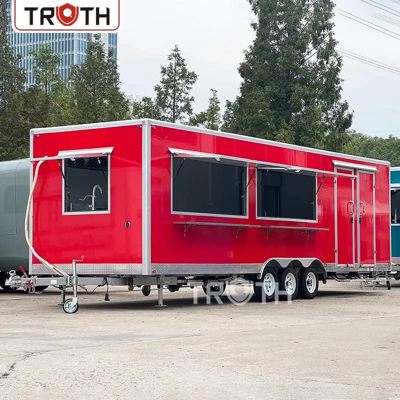 Square Food Trailer With Bathroom