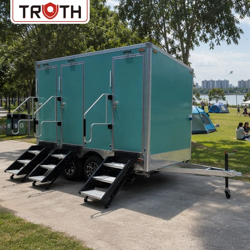 トイレとシャワールーム 移動式トイレトレーラー